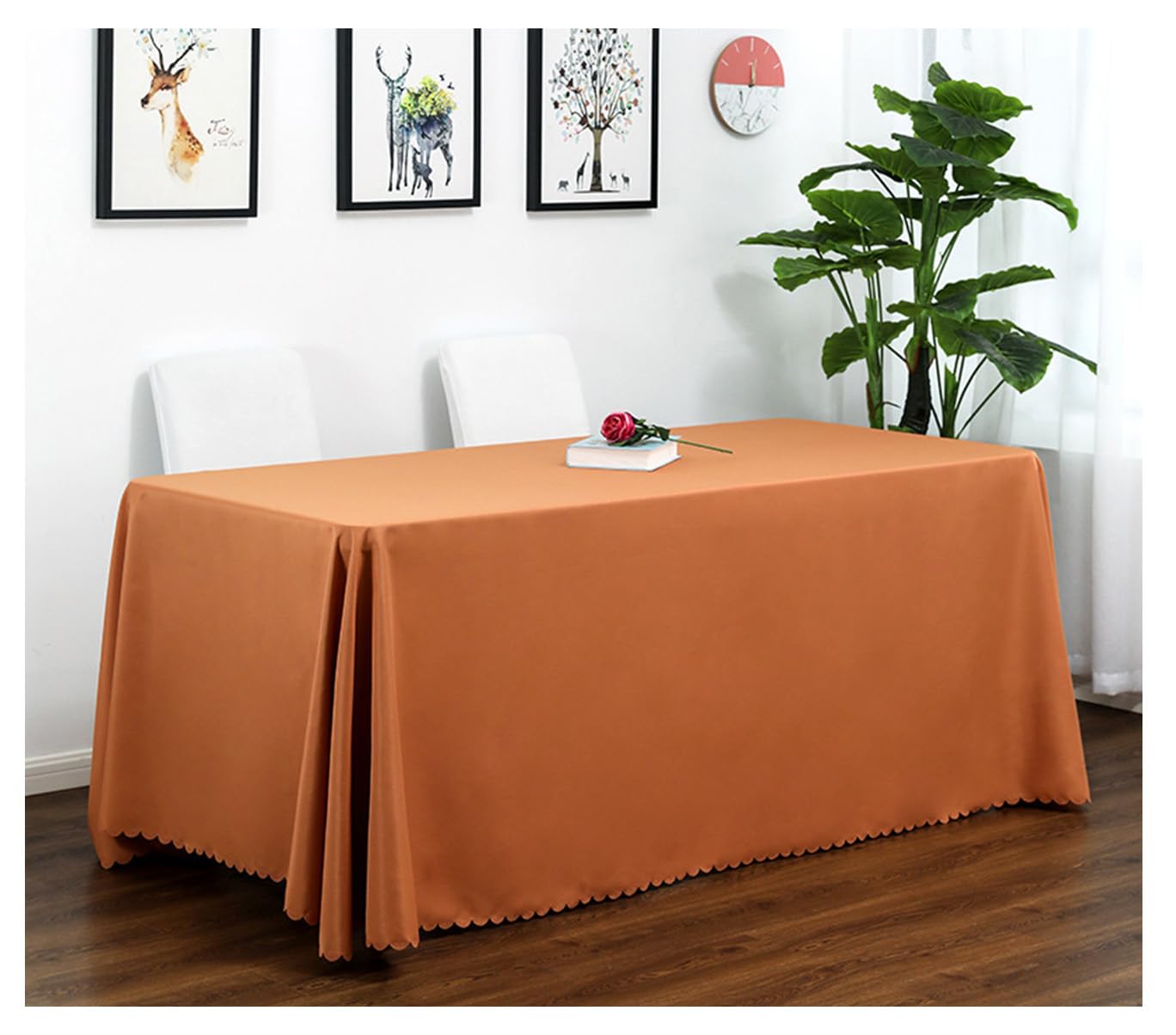 CIEEIN CIEHT Polyester Home Tablecloths Rectangular Table cloth Tablecover Wedding Party Outdoors Table Covers Simple Coffee 150 * 210cm