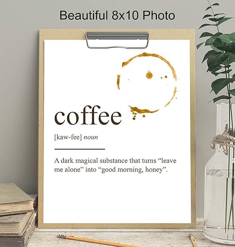 Miniatura 3 de Póster artístico de pared con definición de café, divertida decoración para el hogar o la oficina y decoraciones únicas para cocina, rincón o sala