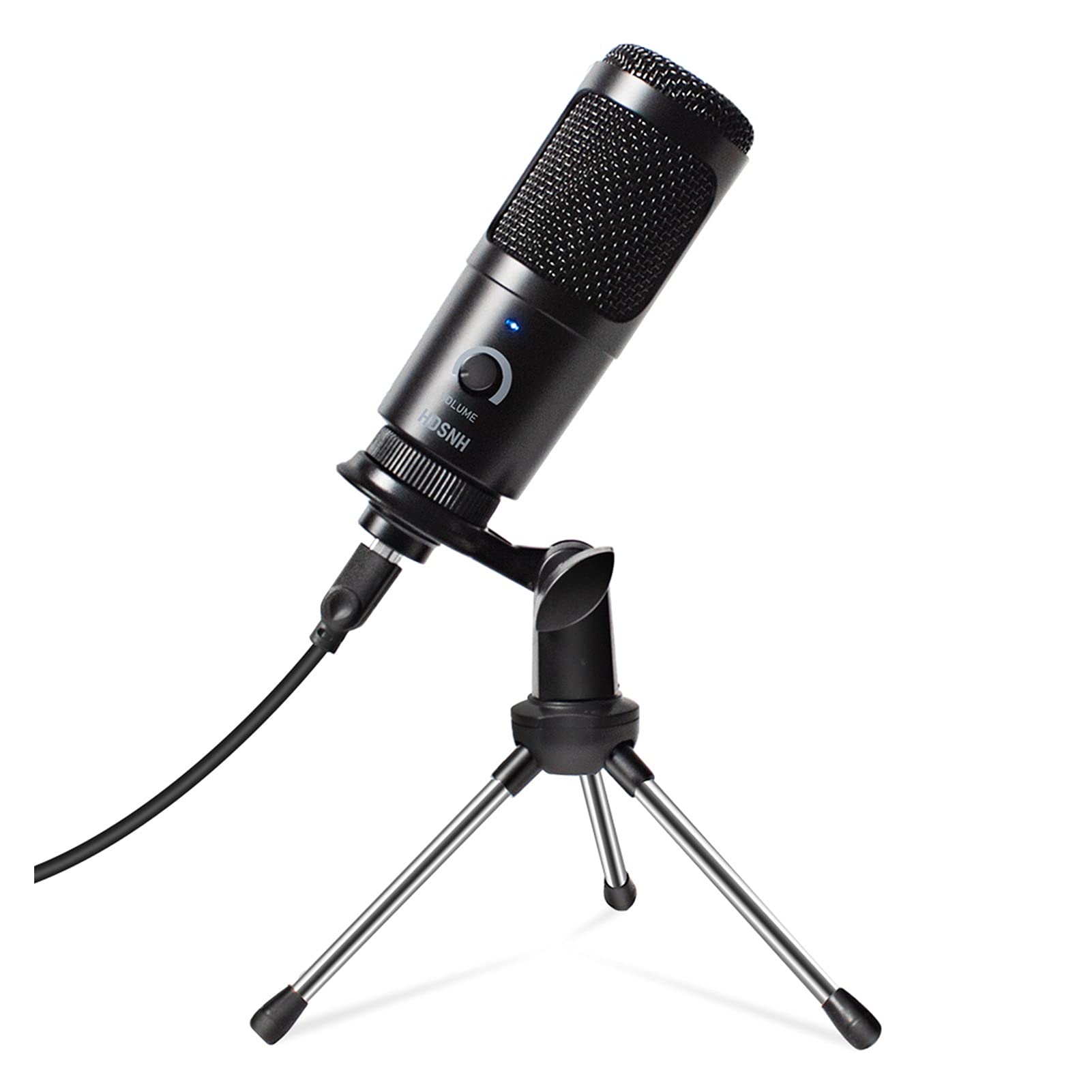 ywzhushengmaoyi mikrofon Microfono USB Blue Metal Streaming Cardioid microfoni Microfono per microfoni per Laptop PC Vocal Recording Streaming Microphone (Color : Black)