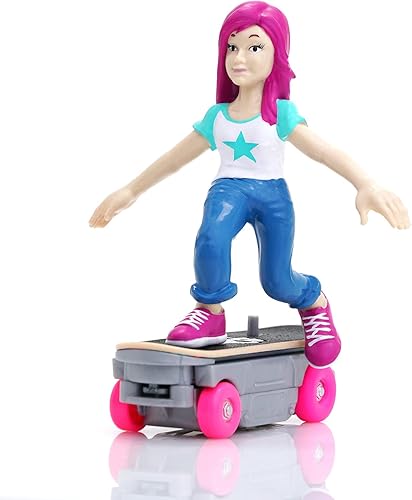 Miniatura 6 de NSI Toys #Boneless Super-Charged Mini Toy Stunt Skateboard con figura de acción de patinador posable