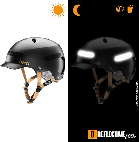 B REFLECTIVE - Kit 4 Stickers Autocollants Noirs Réfléchissants Casque Moto - Taille Bandes Homologuée FR - Visibilité - Sobre & Design - Adhérence optimisée - 3