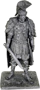 Roman Legionnaire 2-3 Century AD. Metal Sculpture. Collection 75mm Scale 1/23 Miniature Figurine. Tin Toy Soldiers