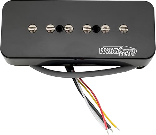 Miniatura 9 de Wilkinson M Series P90 - Barra de jabón apilada, imán de cerámica, tamaño Humbucker, pastilla de cuello de recogida de bobina única, 10 K para