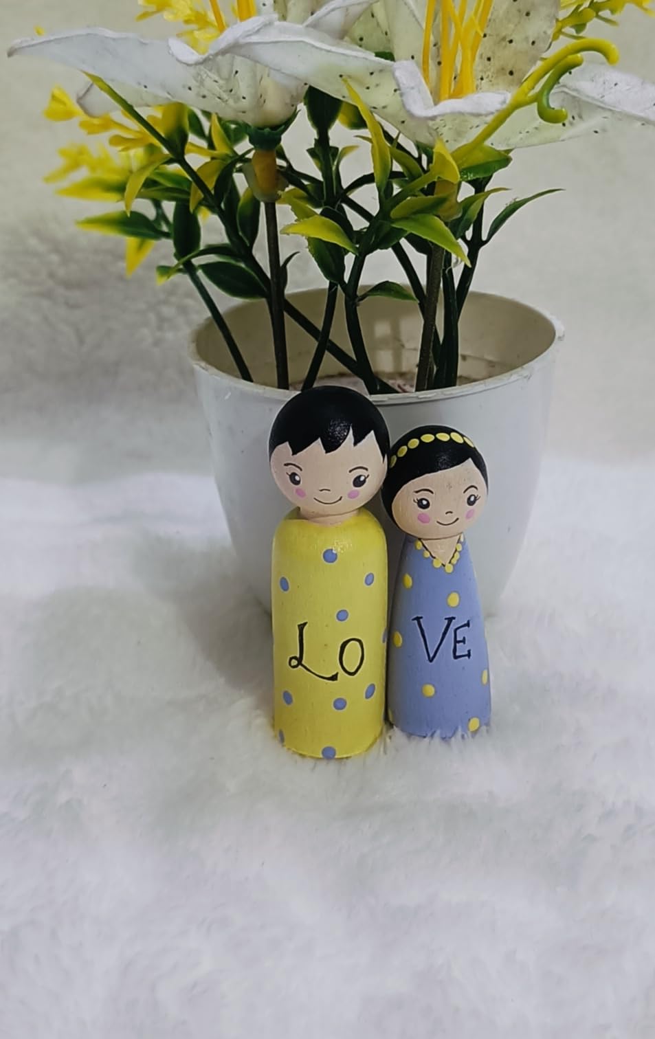 Price Drop! Loved It? Wooden Couple Love peg Doll | Gift for Couples, Girlfriend, Boyfriend | Home Decoration | Giftings for Birthday, Anniversary, Festival, Wedding | Karwachauth Gifts 1