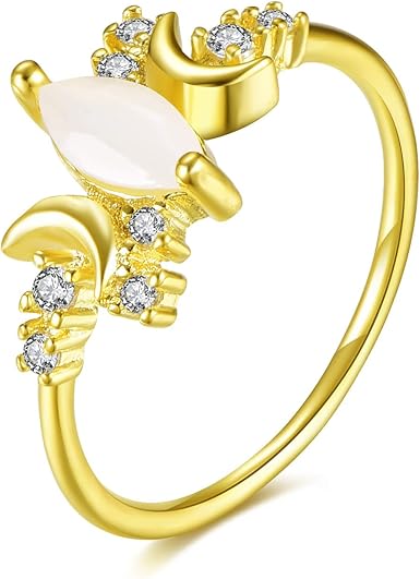 triple moon engagement ring