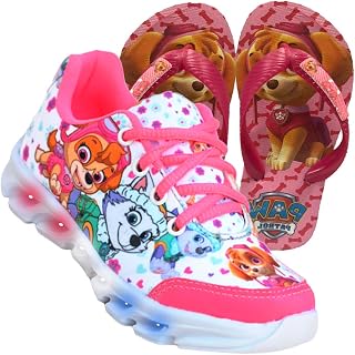 Tenis Feminino Infantil Led Patrulha Canina + Chinelo