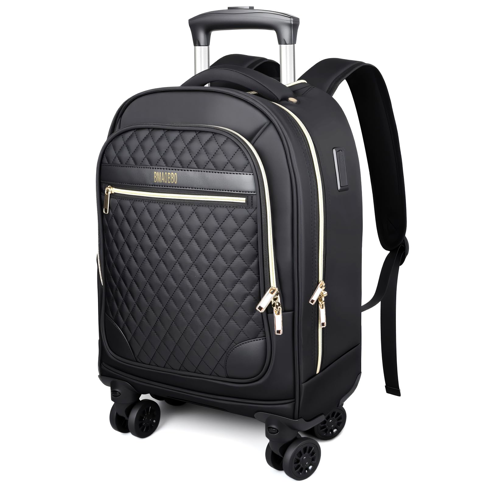 Sac à Dos à Roulettes pour Femme 15.6 Pouces Ordinateur Portable 35L