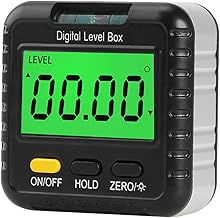 GoolRC Medidor digital de ângulo de 360 graus, mini transferidor digital, inclinômetro, cubo de ângulo magnético, caixa de nível eletrônico com visor LCD e bolhas horizontais para reparo de automóveis de construção