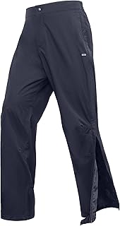 Men's Rain Pants Full Zip Waterproof Pants Breathable Rain Over Trousers for Outdoor Hiking Golf Work