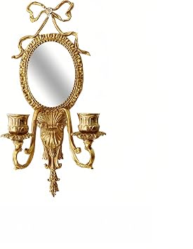Bow Sconce Brass Gold Candle Sconces,Antique Heavy Duty Candle Holder,Wall Mounted Home Decoration,for Living Room,Dining Room, Bedroom,EntrywayNo Candle Gold 4