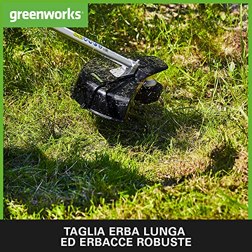 Greenworks 40V Decespugliatore A Batteria Con Motore Brushless, Imbracatura, Manubrio, Ampiezza Di Taglio 40Cm, Filo Di Nylon 2Mm O Lama 25Cm Senza Batteria 40V E Caricabatterie GD40BCB - 5