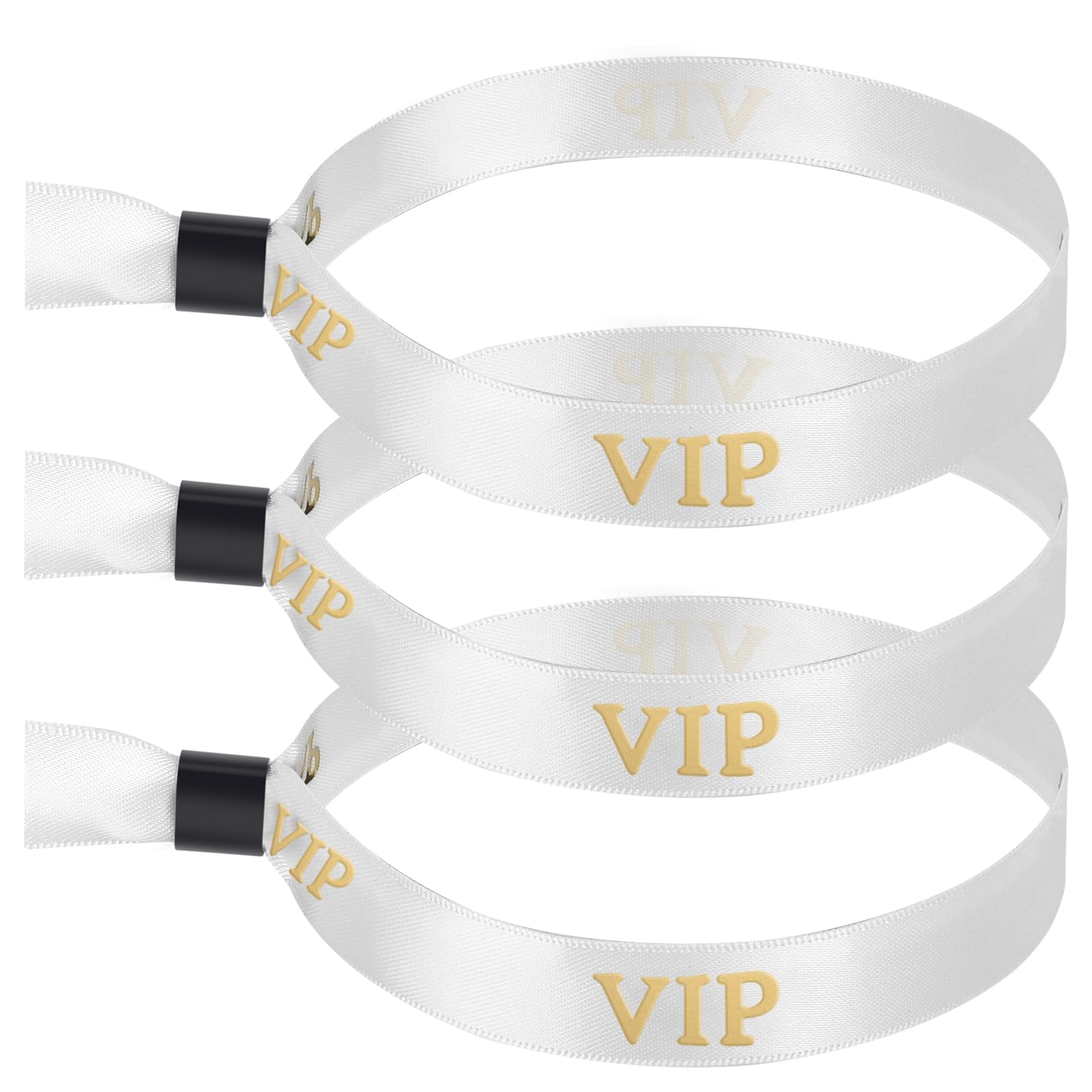 100 Pcs VIP Cloth Wristbands for Events, Adjustable Party Bracelets, Durable Fabric Security Wrist Bands for Multi-Day Festivals, Weddings, Concerts