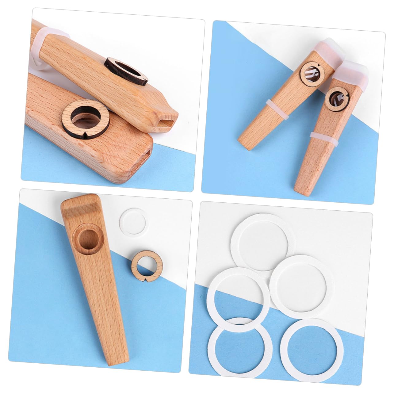 SUPVOX Flauto in Legno Strumento Musicale Kazoo Facile Da Imparare Per Principianti e Amanti Della Musica Compatibile Ukulele e Chitarra Portatile Per Attività All Aperto