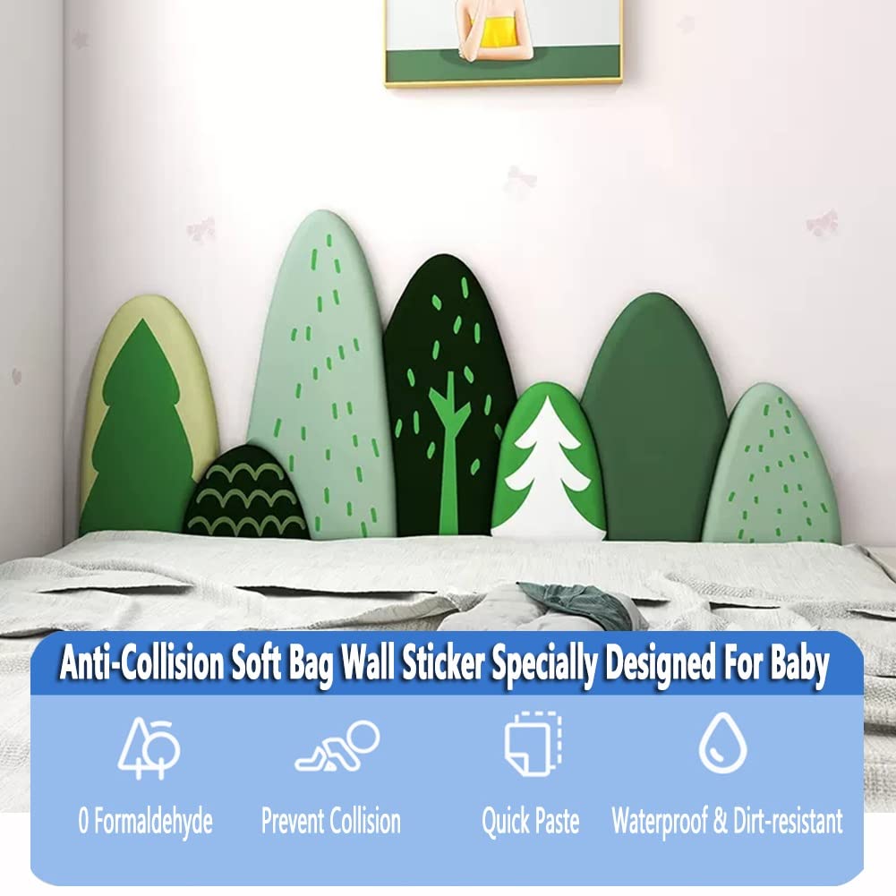 3D Anti-Collision Wall Stickers 11-częściowy zestaw antykolizyjnych naklejek ściennych 3D dla dzieci pokój dziecięcy tatami nocna PU samoprzylepna płyta ścienna Mata ścienna, Trwała | łatwa do czyszcz