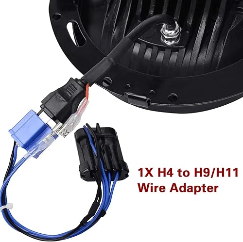 Miniatura 4 de Soporte de montaje para faro redondo de 7pulgadas para montaje de faro de Harley Davidson, Negro