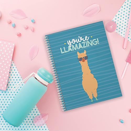 Miniatura 5 de You're Llamazing - Cuaderno de palabras de llama con espiral, 8.5 x 11 pulgadas, diario de animales increíbles, 120 páginas con rayas anchas, tapa