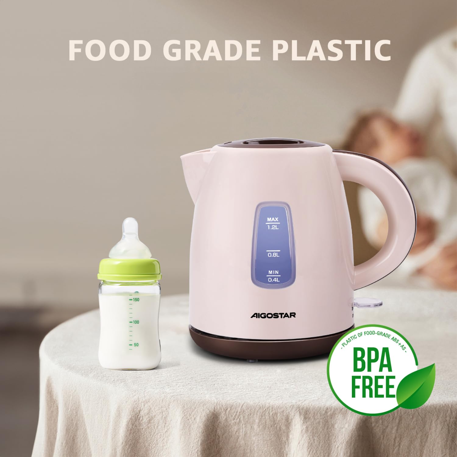 Bollitore Elettrico Aigostar Juliet X - 1.2L, 2200W, Base 360°, Senza BPA - Foto 10