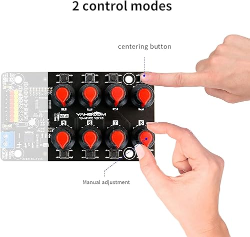 Vista 19 de Yahboom Controlador de servomotores RC de 16 canales, herramienta de centrado de controlador con protección contra sobrecorriente, 2 modos de Servo
