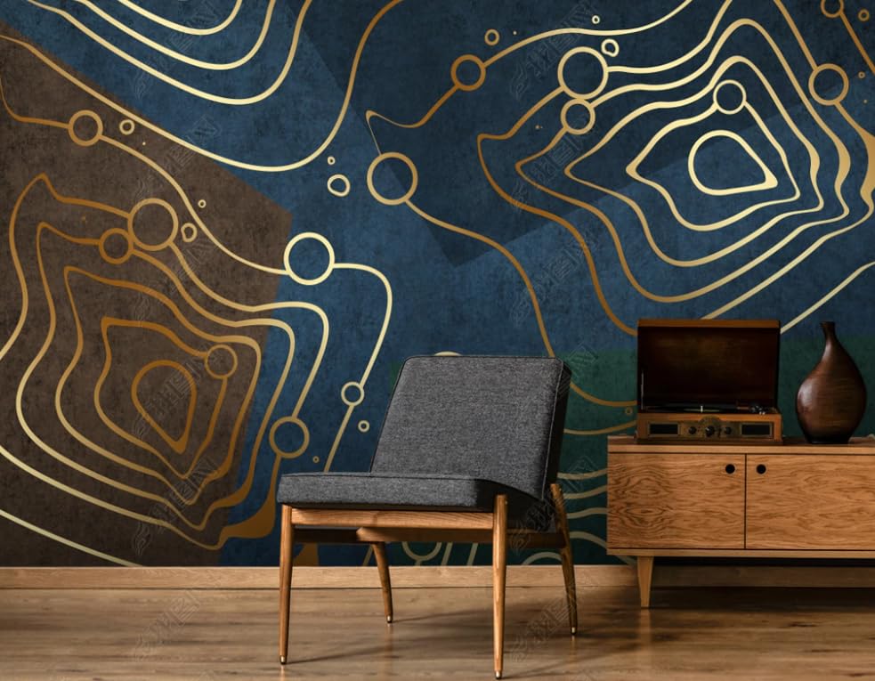 Papier peint intissé abstrait pour agrandir l'espace d'un salon ou d'une chambre