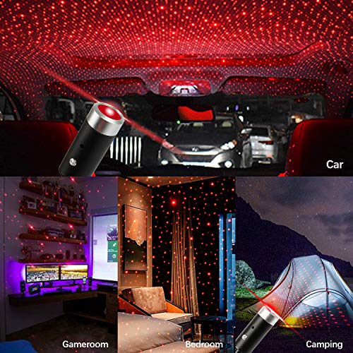 Usb Star Night Light Projector And Mini Disco Ball Light, Adjustable Auto Roof Interior Car Ceiling Lights, Flexible Atmosphere Strobe Light Decorations For Bedroom Car Party Ceiling -Plug And Play #TOP5