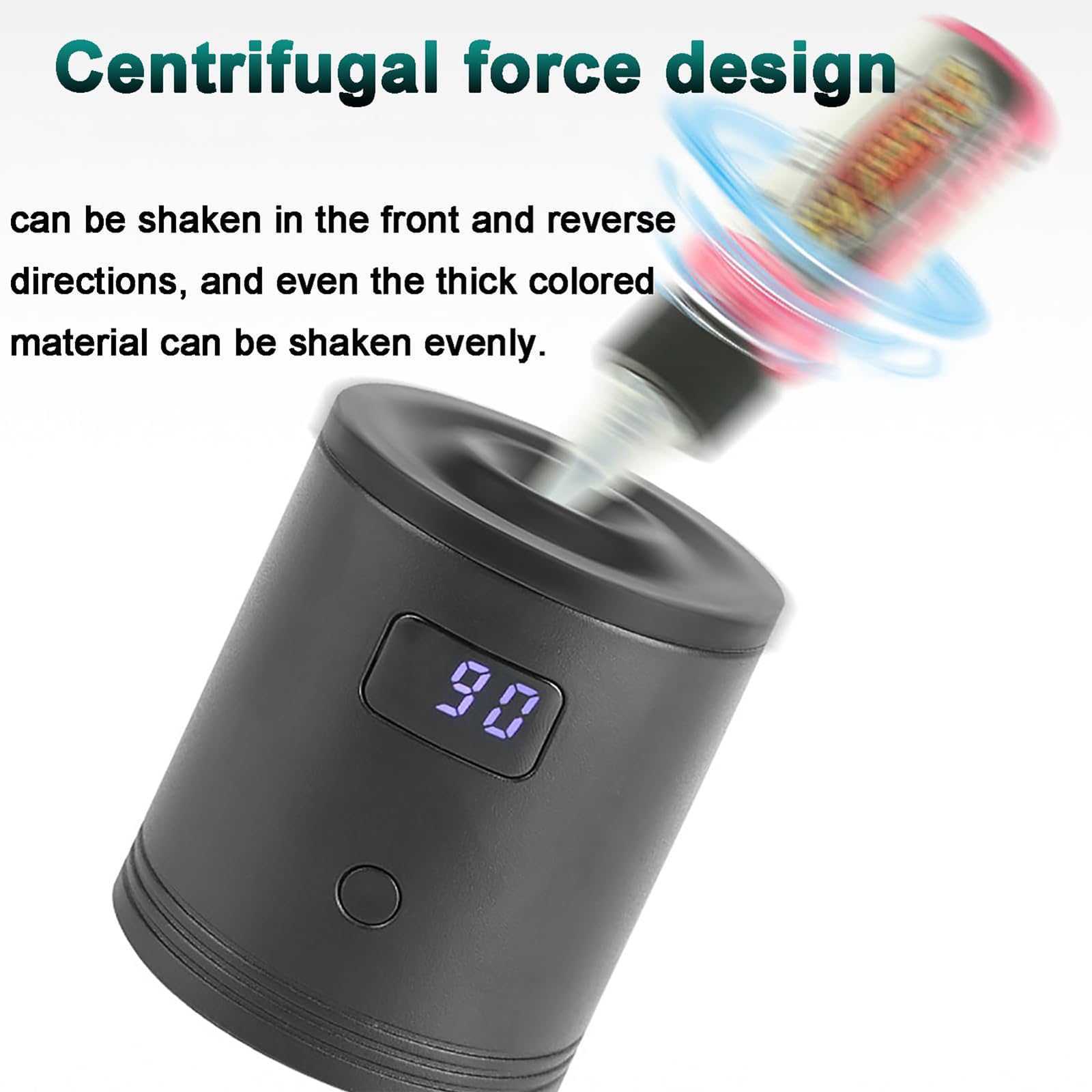 Vortex - Mezclador de tinta eléctrico de 5200 RPM con mezcla de doble dirección, control de 3 velocidades, base de succión antideslizante para una rápida mezcla de esmalte de uñas y pigmentos