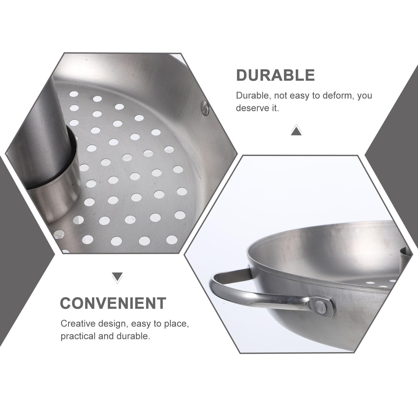 FOMIYES Soporte para Asar Pollos de Acero Inoxidable Bandeja Desmontable para Parrilla, Estable y Fácil de Limpiar, Adecuado para Camping y Barbacoas al Aire Libre