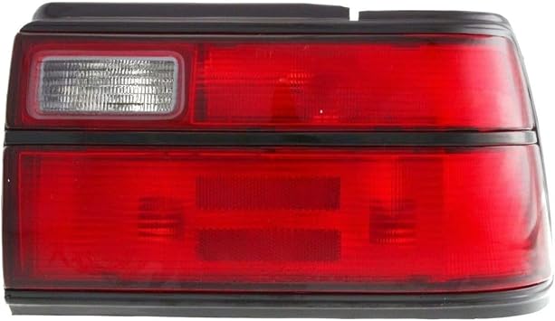 Tail Light Assembly Passenger Side Red Clear Lens with Bulb Turn Signal Lamp for Toyota for Corolla 1991-1992