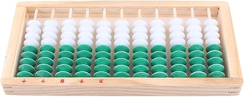 Miniatura 3 de 9-Bead 11 Columna Abacus Counting Marco para Niños Educación Matemática Madera Enmarcado Color Verde Blanco