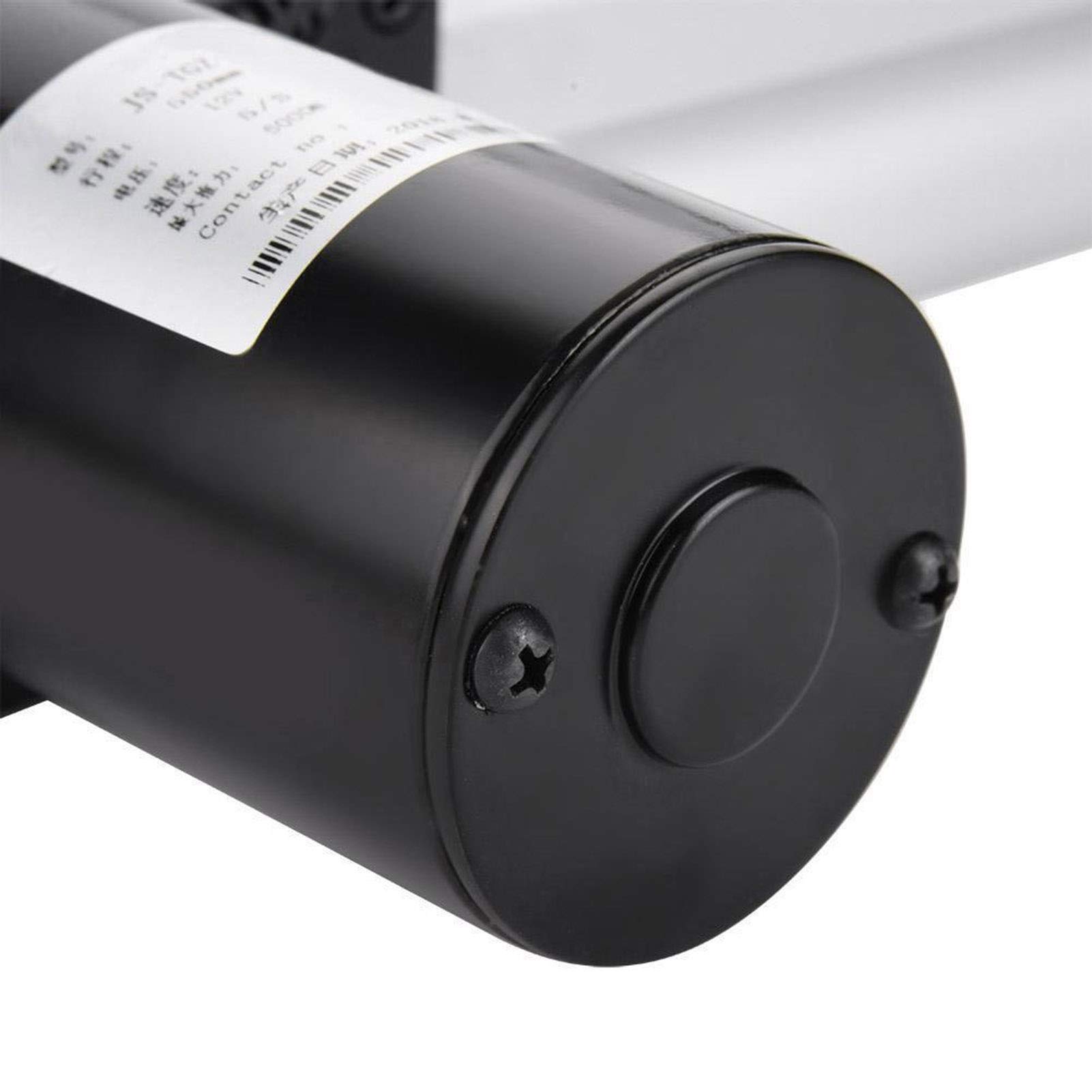 Podnośnik elektryczny 12 V 500 mm, siłownik liniowy DC 12 V 6000 N maksymalny skok podnoszenia silnik elektryczny do samochodu (500 mm) ekologiczny liniowy podnośnik samochodowy skok samochodowy łódź