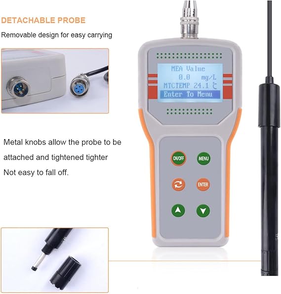Digital Dissolved Oxygen Detector, Dissolved Oxygen Meter Kit, DO Sensor Dissolved Oxygen Levels Tester, DO Range: 0-20mg/L for Aquaculture Fish Pond Sewage Treatment