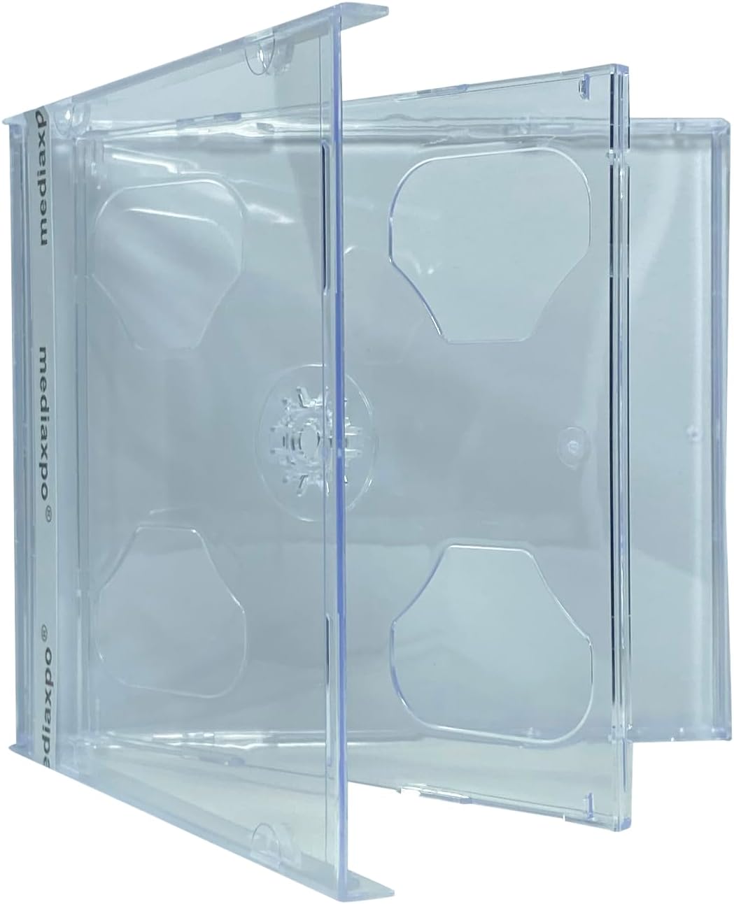 mediaxpo Standard Double CD Jewel Case 10.4mm - Double Capacity - Holds 2 Discs (Clear) (Pack of 50)