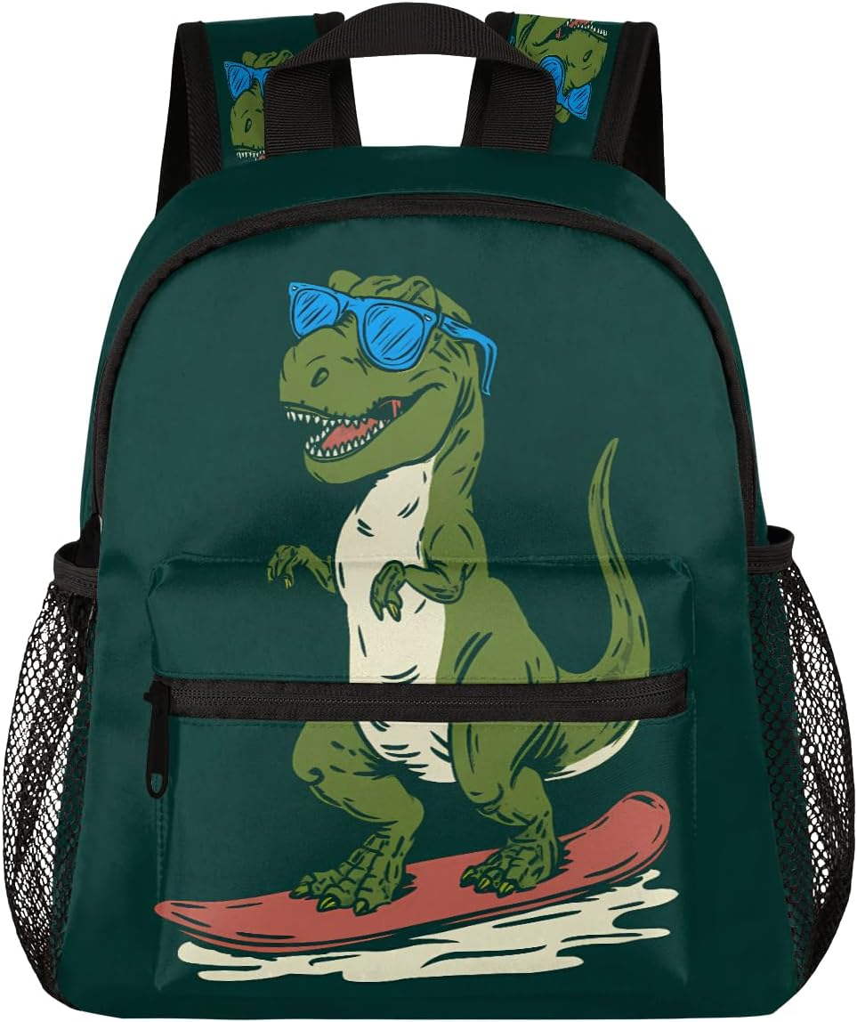 AUUXVA Planet Kid's Backpack Green Toddler Bag with Chest Clip Schoolbag for Girl Boy Preschool Kindergarten Student Bookbag Children Bag Travel Daypack