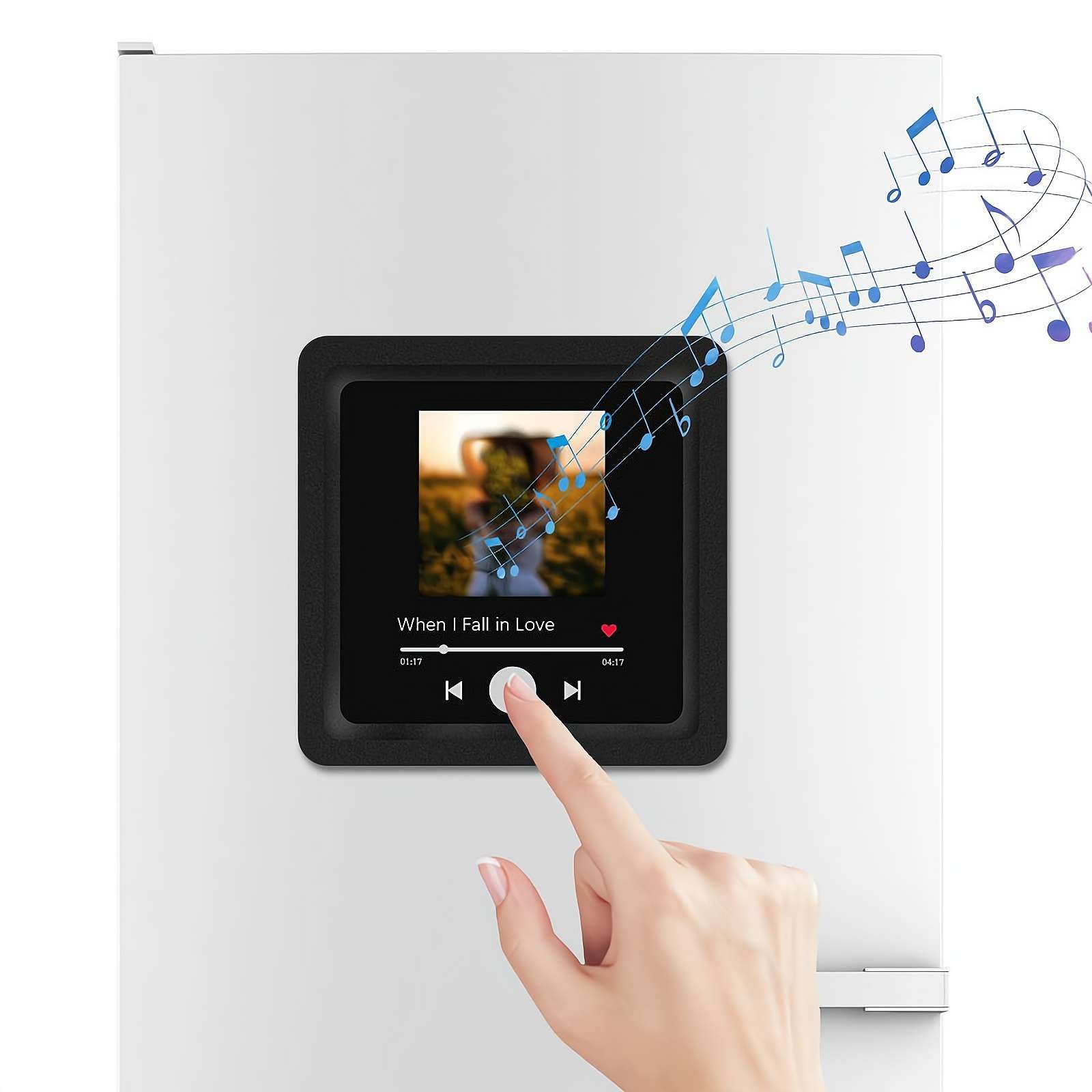 Adhesivo personalizado para nevera con música, imán de nevera personalizado con foto, bonito imán de nevera con música divertida que puede reproducir canciones, imanes de nevera de discos de vinilo,