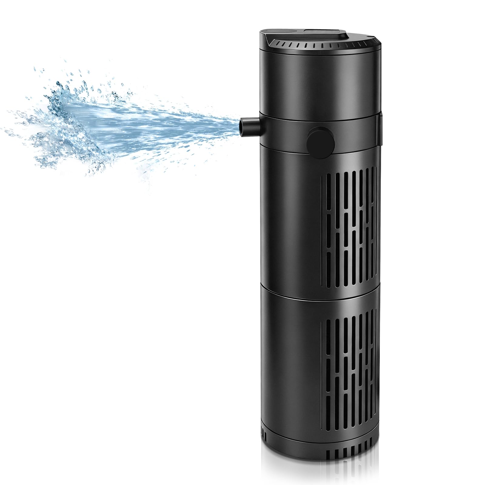 12W Aquarium Innenfilter mit U-V-Funktion für 150-300L Fischtank, 5W UVC Klärer Aquarium, 800L/h Kristallklar Algenvernichter Wasserpumpe Luftzufuhr Strömungspumpe für Süß und Salzwasser Aquarien