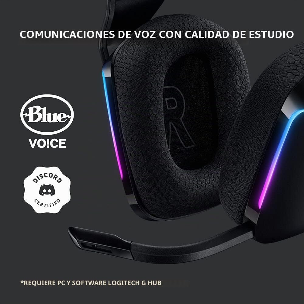 Logitech G733 LIGHTSPEED Auriculares con Micrófono Inalámbricos para Gaming con Diadema con Suspensión, LIGHTSYNC RGB