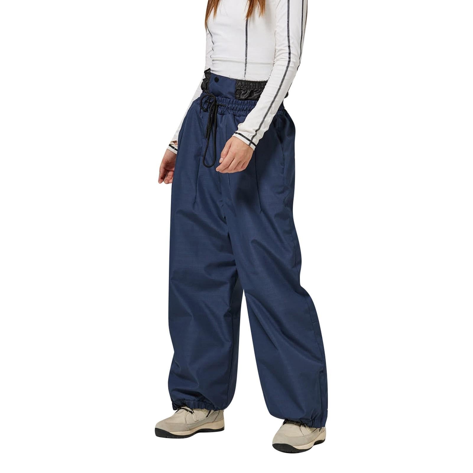 Generico Pantaloni Neve Uomo Imbottiti Pantalone Neve Invernali Baggy Snowboard Pants Caldo Pantaloni Sci Tecnici Salopette Trekking