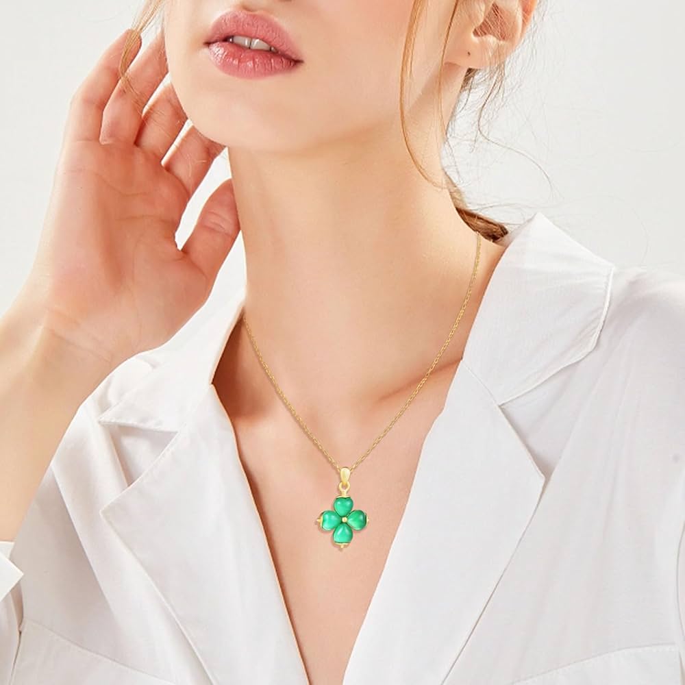 Amazon.com: Mother's Day Gift Necklace Lucky Four Leaf