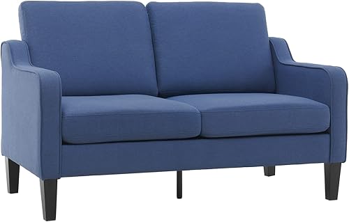 Miniatura 12 de VINGLI Sofá pequeño de 71 pulgadas, cómodos sofás para sala de estar, sofá beige de 3 plazas, sofá moderno de mediados de siglo, sofás con brazos