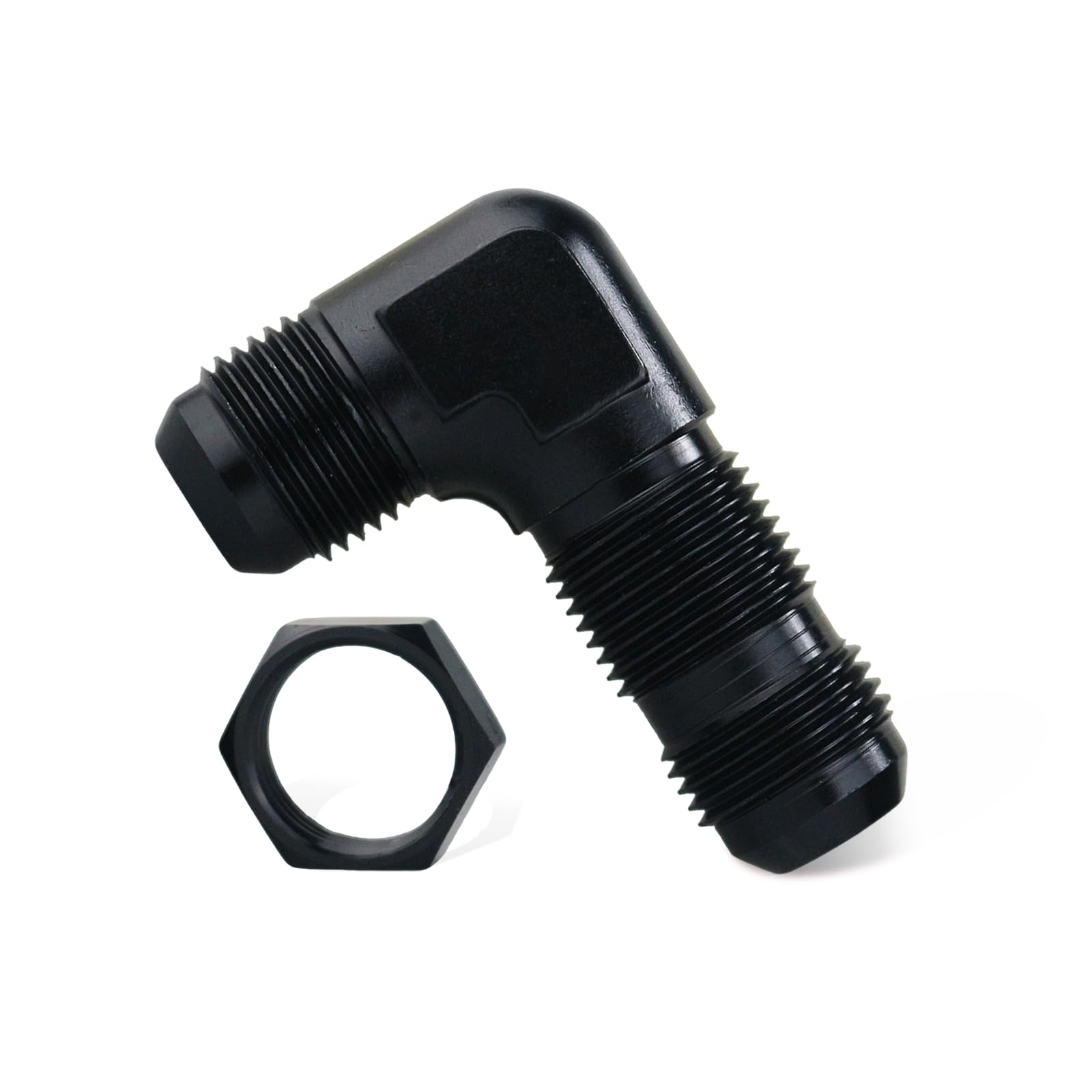 Snapklik.com : 10AN Male Flare 90 Degree Bulkhead Fitting Adapter