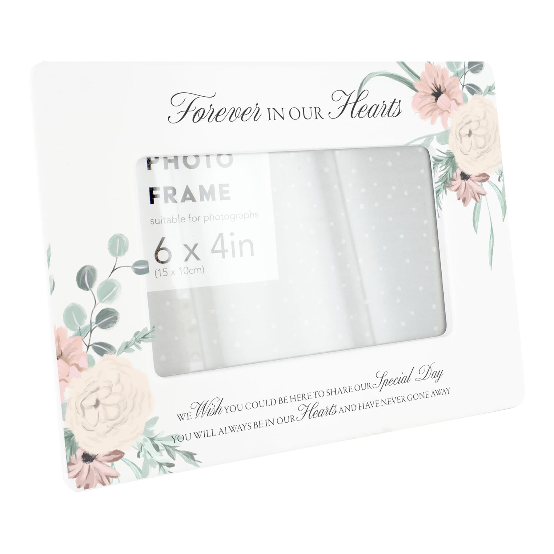 Forever In Our Hearts Memorial Wedding Floral Decoration Ceramic Picture Frame