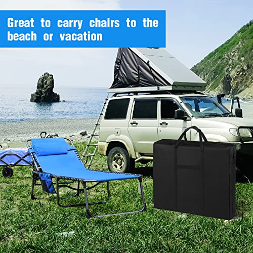 Guisong Folding Lounge Chair Storage Bag, 600D Heavy Duty Carry Bag/Carrying Case For Folding Chaise Lounge Chair For Outdoor-31" X 7" X 24.8" #TOP5