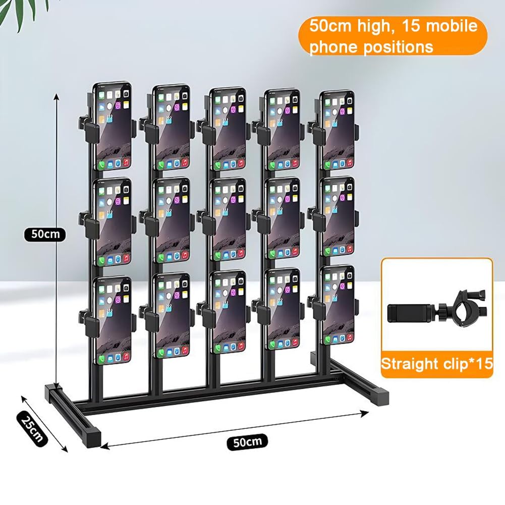 Soporte para teléfono móvil, soporte giratorio de 360° para transmisión en vivo, altura y ángulo ajustables, soporte para teléfono celular para uso en escritorio