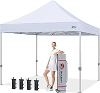 Vista 31 de MASTERCANOPY Tienda de campaña desplegable de grado comercial, refugio instantáneo de 10 x 10 (negro)