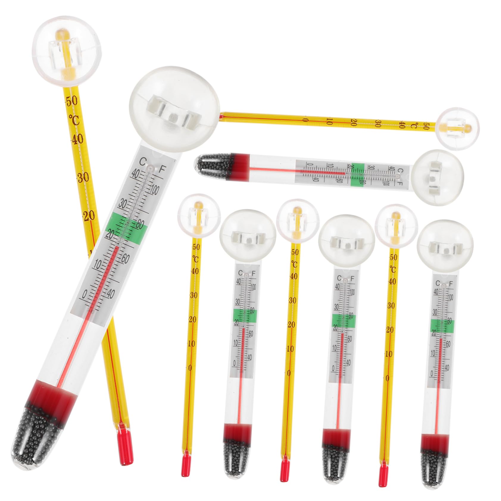YARNOW 2 Set Termometro Per Acquario Profondo Accessori Galleggiante Termometro Per Pesci Temperatura Guidato Termometri Digitali Termometro Del Serbatoio Del Pesce Bicchiere 10 Pezzi*2