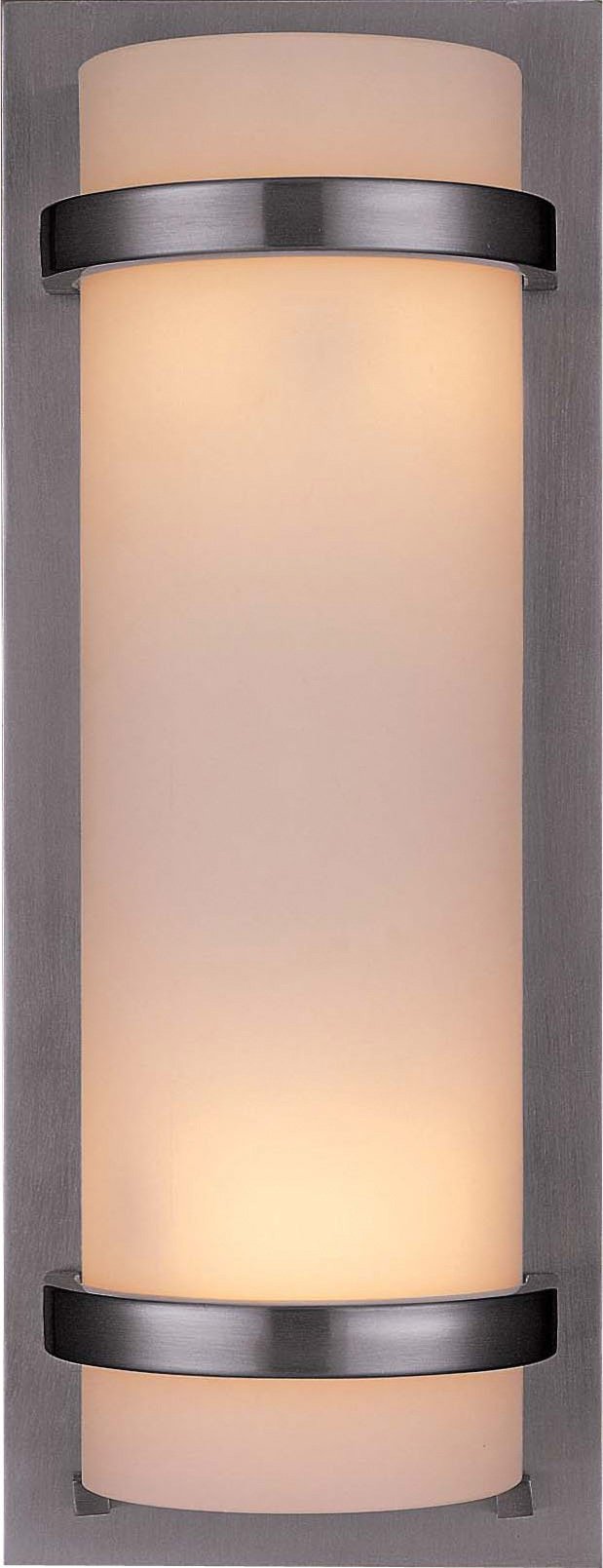 Minka LaveryWall Sconce Lighting 341-84, Glass Damp Bath Vanity Fixture, 2 Light, 200 Watts, Nickel