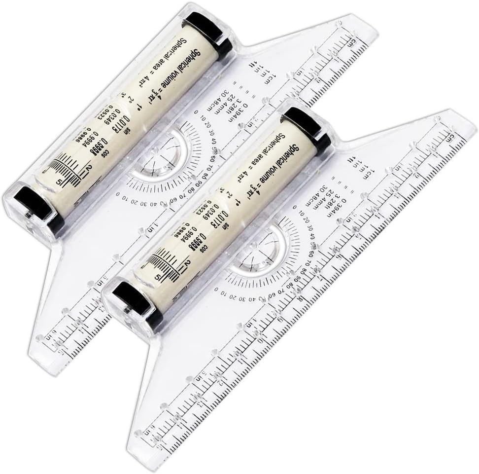 LizCeyMD2 Pcs 15cm Rolling Ruler Measuring Parallel Rulers Balancing Scale Drawing Rolling Ruler Multipurpose Drawing Parallel Rolling Ruler for Artists Architects Engineers