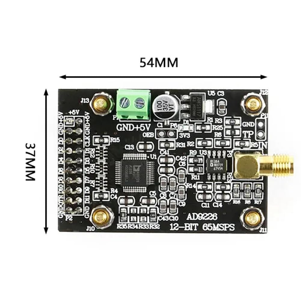 AD9226 Modulo ADC Ad Alta Velocità di Acquisizione del Segnale PCB di Conversione Analogico-Digitale 65M Scheda di Sviluppo FPGA Campionamento