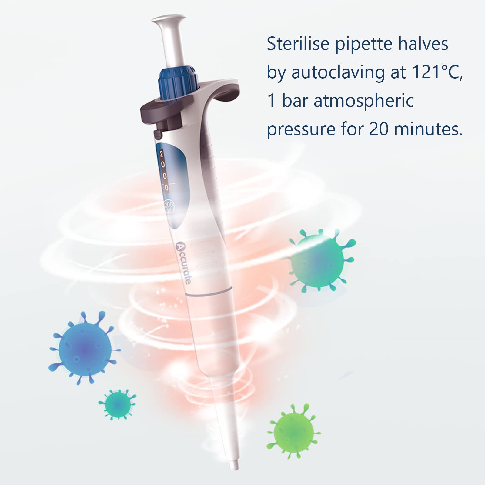 Pipeta De Alta PrecisióN De 0,1 µL-10 Ml, Micropipeta De Volumen Variable Ajustable De Un Solo Canal, Medio Esterilizada, con Soporte De Pipeta/Filtros/Puntas 5000μl