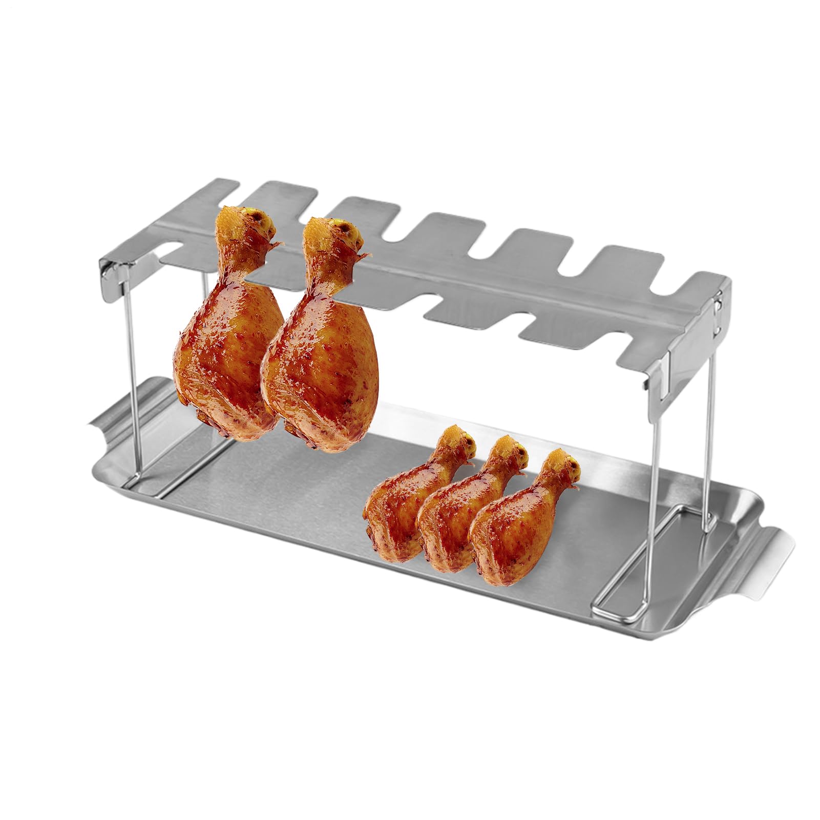 Support pilons de poulet anti-adhésif et lavable au lave-vaisselle pour four