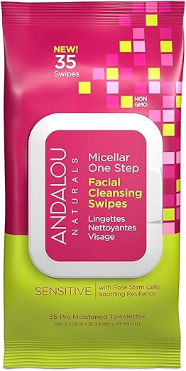 オーガニック ボタニカル クレンジングシート 洗顔シート ナチュラル フルーツ幹細胞 「 Sミセラスワイプ 35枚入り 」 ANDALOU naturals アンダルー ナチュラルズ